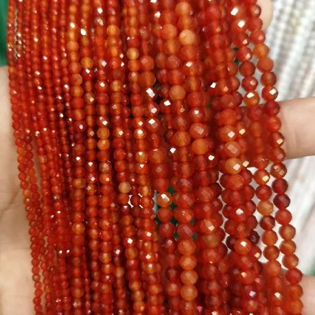 Natural Gemstone 2mm 3mm 4mm Faced Beads Strand