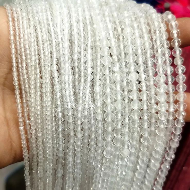 Natural Gemstone 2mm 3mm 4mm Faced Beads Strand