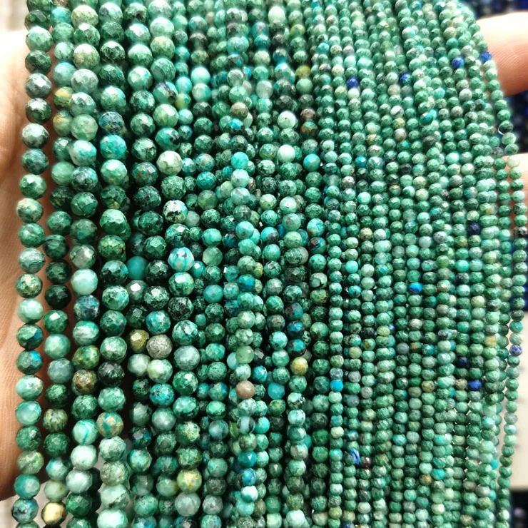 Natural Gemstone 2mm 3mm 4mm Faced Beads Strand