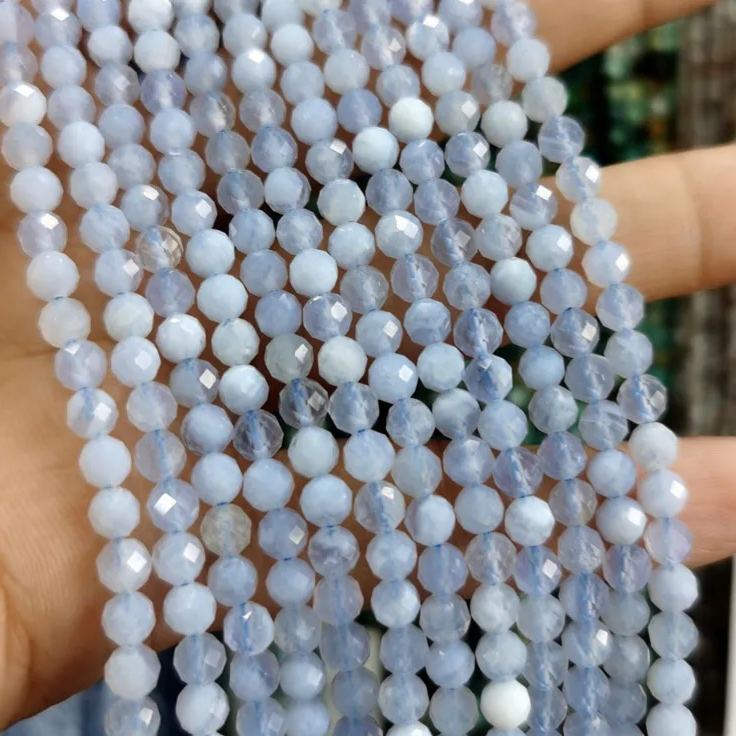 Natural Gemstone 2mm 3mm 4mm Faced Beads Strand