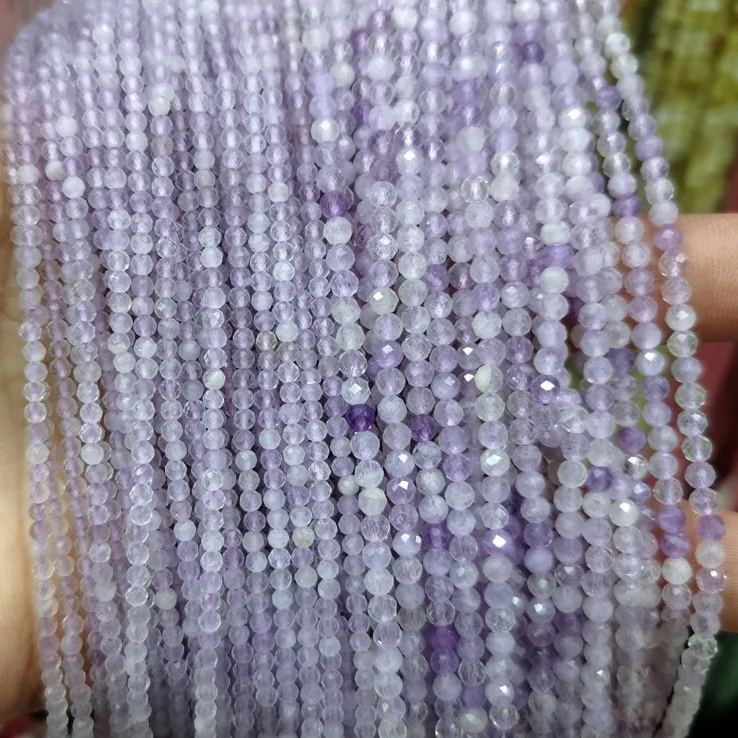 Natural Gemstone 2mm 3mm 4mm Faced Beads Strand