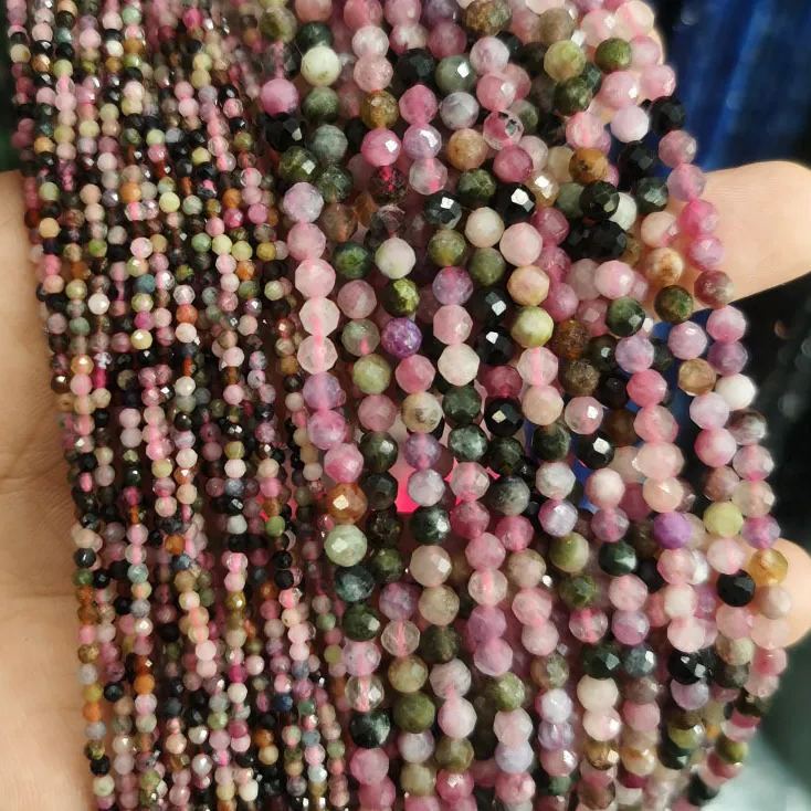Natural Gemstone 2mm 3mm 4mm Faced Beads Strand