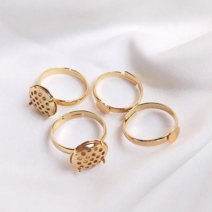 14k Gold Plated Open Ring Accessory for Ring DIY 