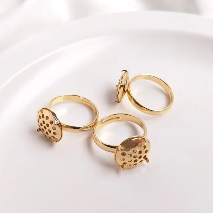 14k Gold Plated Open Ring Accessory for Ring DIY 