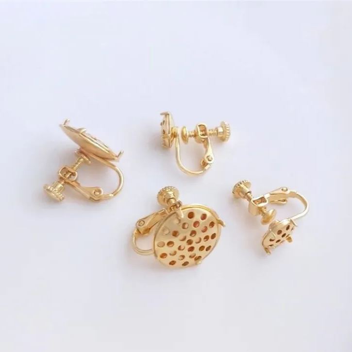 Holes Disc Ear Clips Accessory for Earrings Making