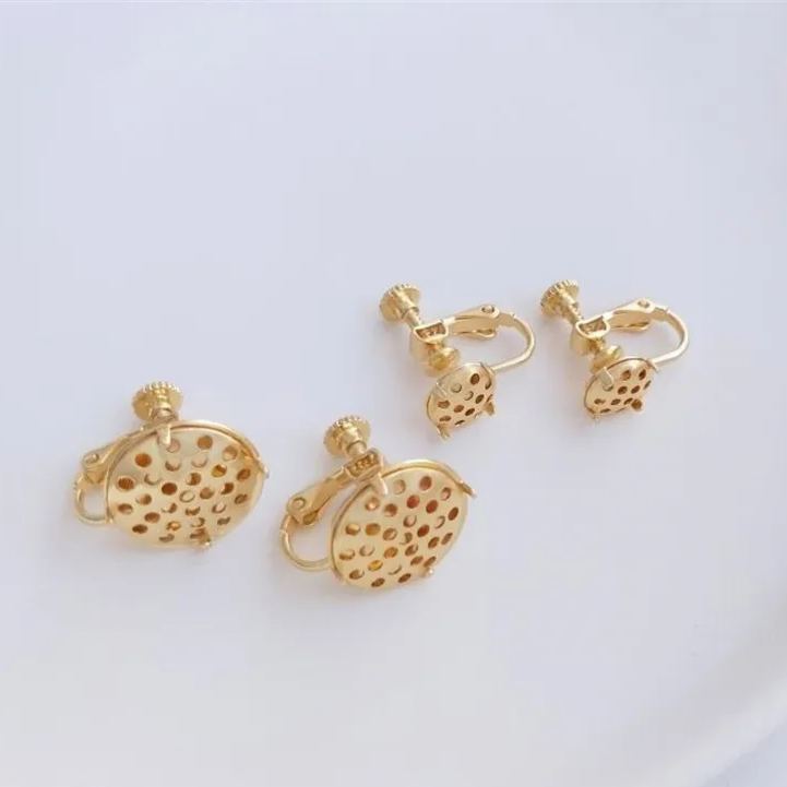 Holes Disc Ear Clips Accessory for Earrings Making