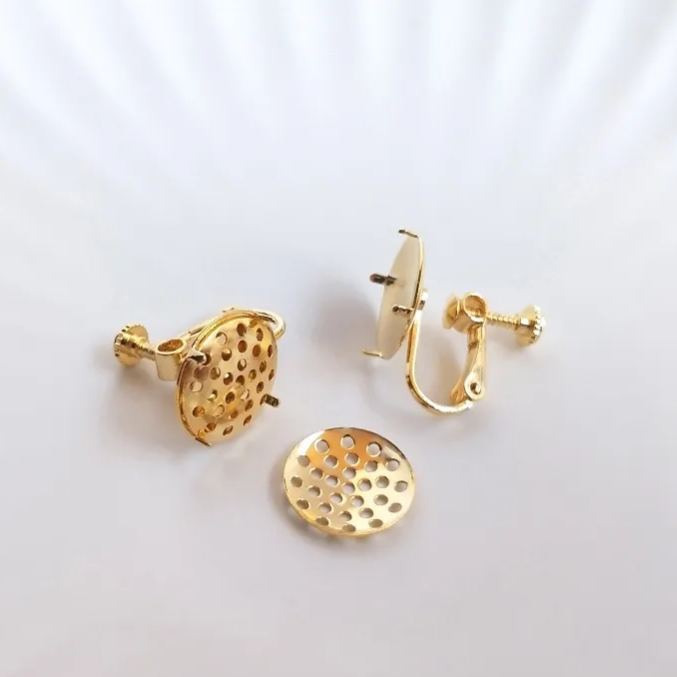 Holes Disc Ear Clips Accessory for Earrings Making