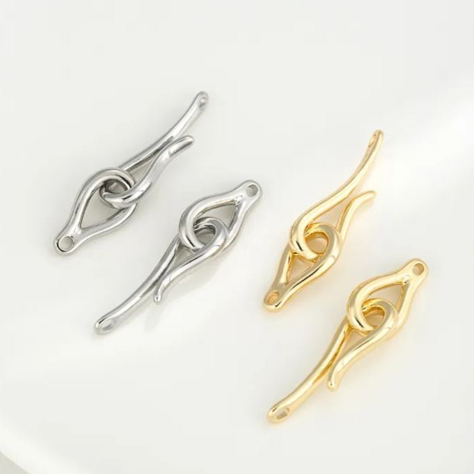 Fishhook Shaped Buckle for Necklace Bracelet Making