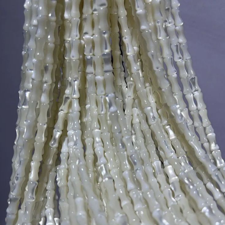 Commercial Trochus 4*8mm Bamboo Shaped Beads Strand 
