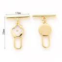 #13 shell four-leaf clover 14k gold 23*17mm