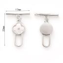 #13 shell four-leaf clover platinum 23*17mm