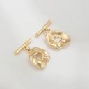 #19 abstract circle 14k gold 16*20mm