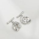 #19 abstract circle platinum 16*20mm