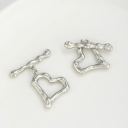 #20 lava heart  platinum 23*22mm