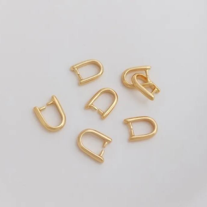 Multiple Styles Gold Plated Pendant Buckle Ring Clip Connector Accessory