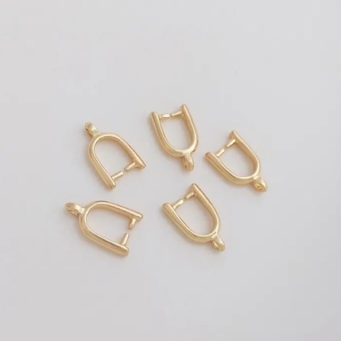 Multiple Styles Gold Plated Pendant Buckle Ring Clip Connector Accessory