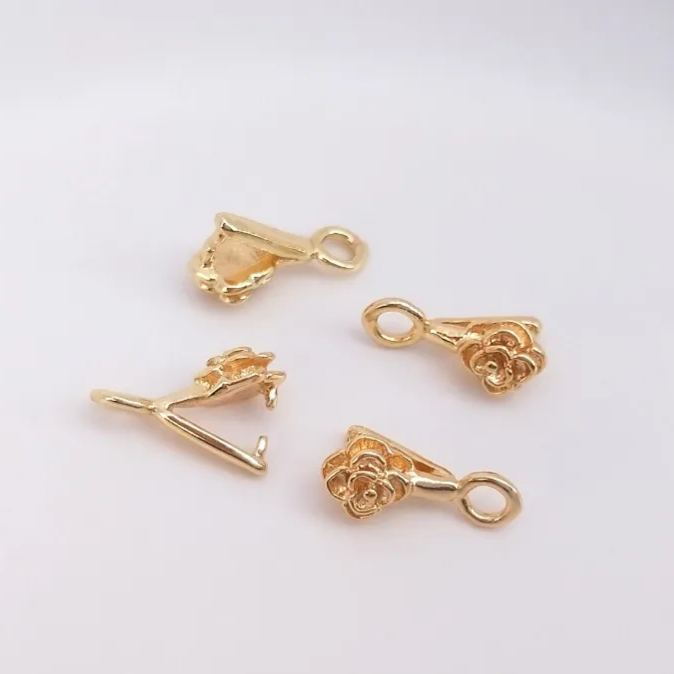 Multiple Styles Gold Plated Pendant Buckle Ring Clip Connector Accessory