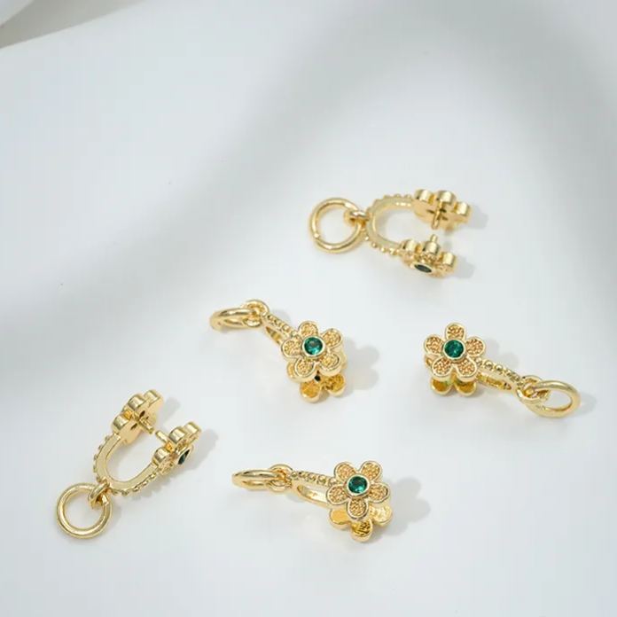 Multiple Styles Gold Plated Pendant Buckle Ring Clip Connector Accessory