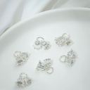6*7mm&8*8.5mm 1pair silver