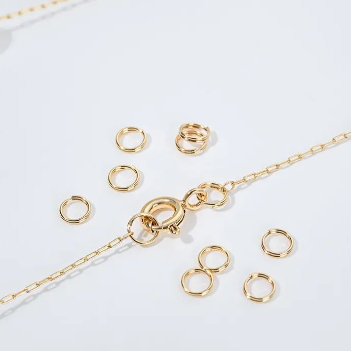 Titanium Steel Dual-Layer Jumping Rings Open Rings 50pcs