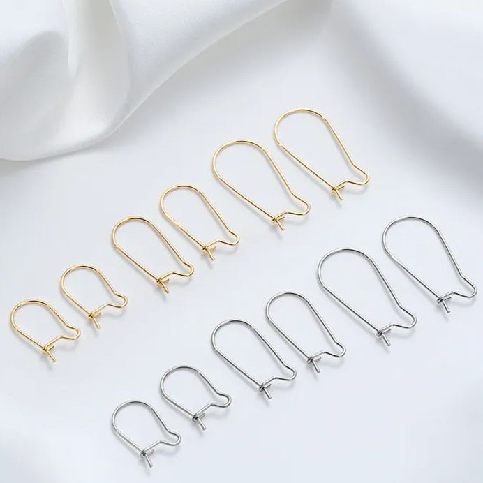 Handmade Titanium Steel U-Shaped Hook Earrings Accessory 1pair