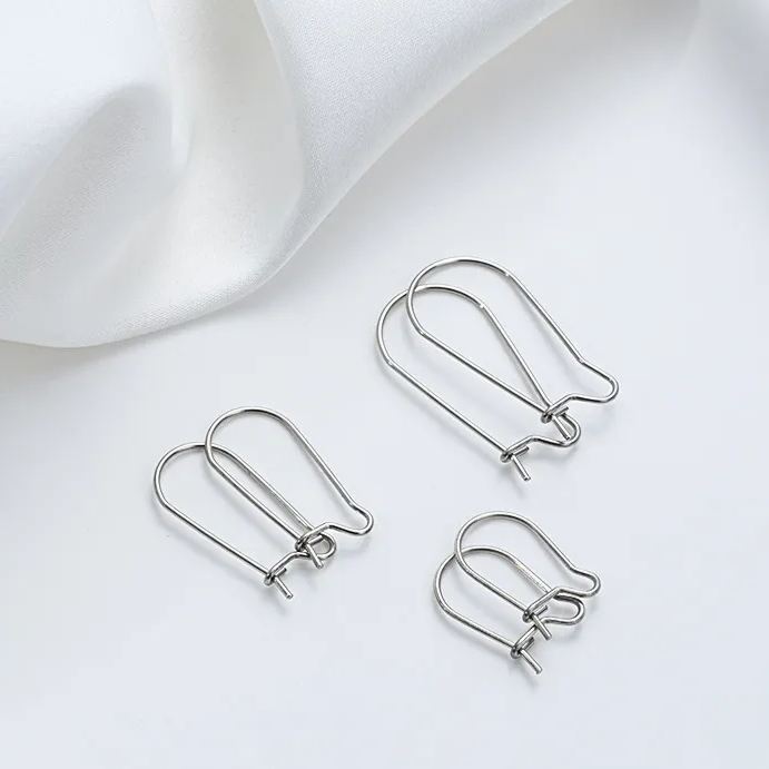 Handmade Titanium Steel U-Shaped Hook Earrings Accessory 1pair