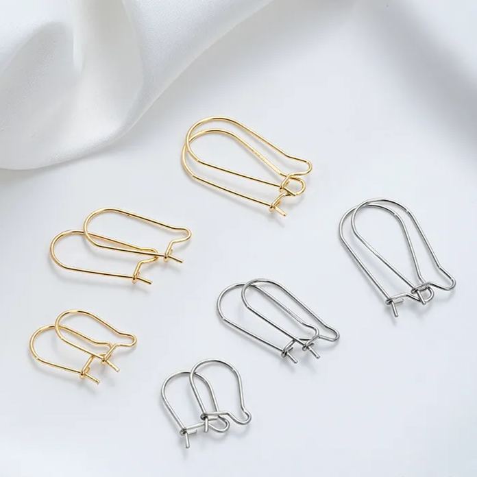 Handmade Titanium Steel U-Shaped Hook Earrings Accessory 1pair