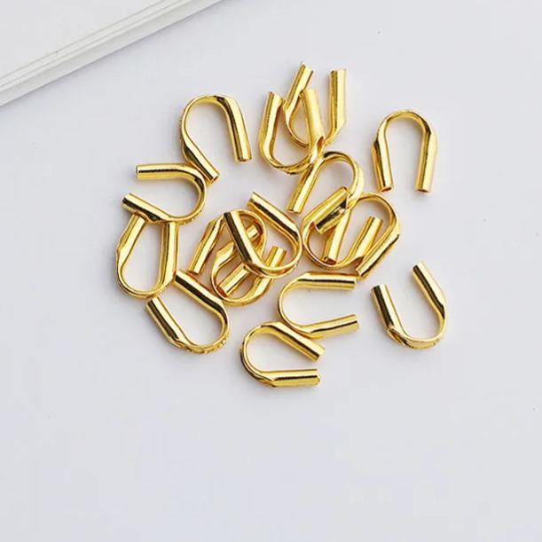 925 sterling silver U-Shaped Wire Protector Positioning Tube 10pcs