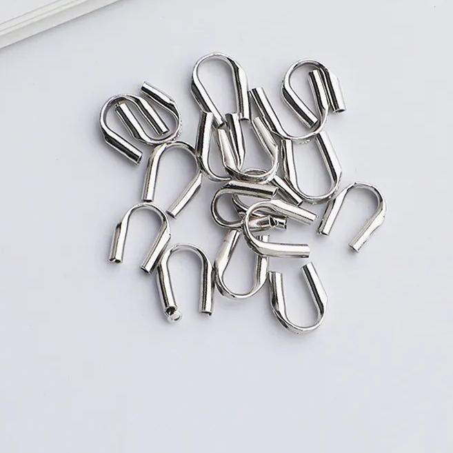 925 sterling silver U-Shaped Wire Protector Positioning Tube 10pcs