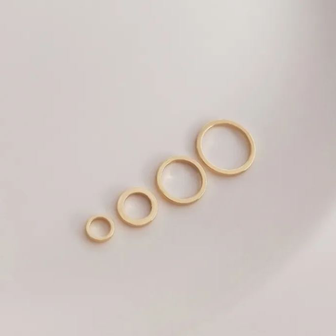 Gold Plated Square Wire Closing Rings Accessories 4mm-50mm Wrapping Frame