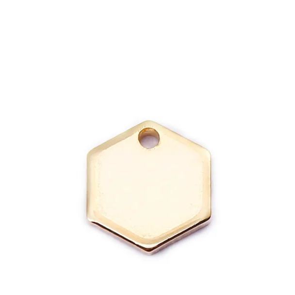 Gold Plated Geometric Sheet Charms 10pcs for Jewelry DIY