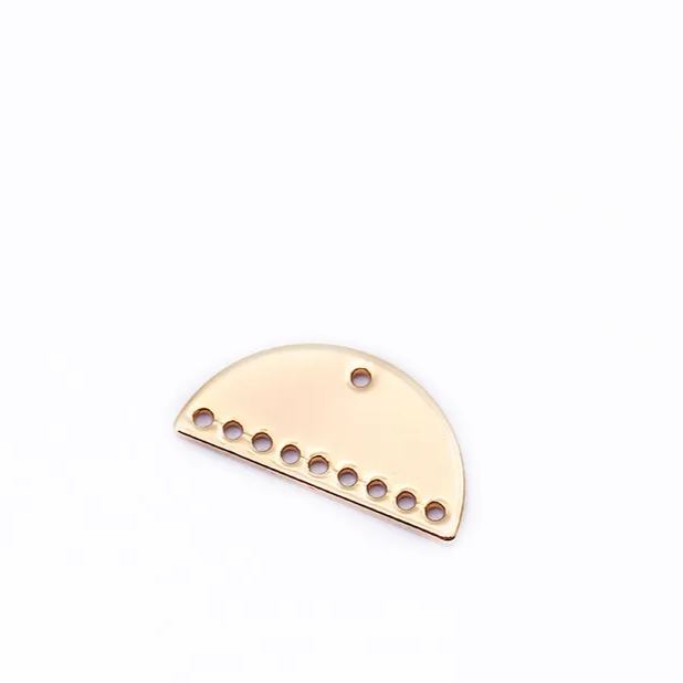 Gold Plated Geometric Sheet Charms 10pcs for Jewelry DIY