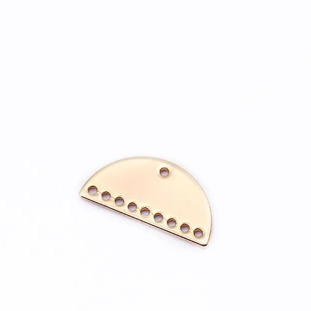 Gold Plated Geometric Sheet Charms 10pcs for Jewelry DIY