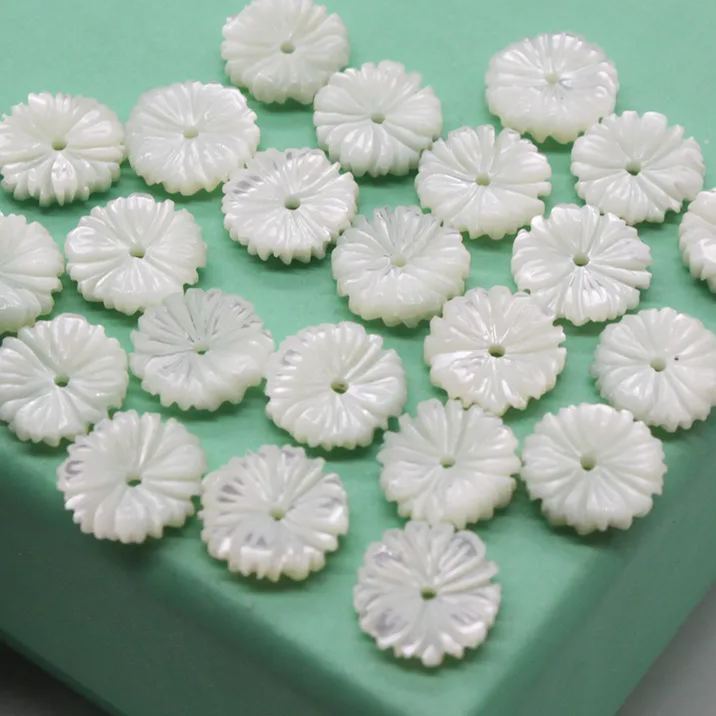 Flowers Carved from Natural Shell 1 Piece