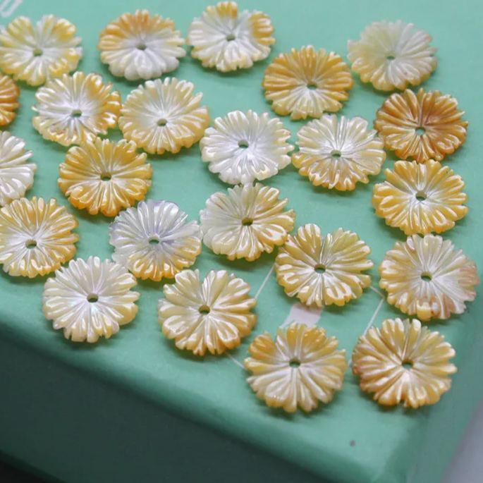 Flowers Carved from Natural Shell 1 Piece