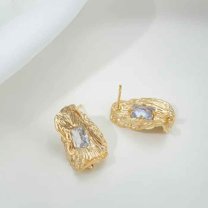 Ornamented Earrings Posts Accessory for Earrings Making