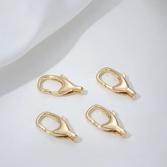 Gold Plated Multiple Shape Spring Buckle Lobster Buckle for Jewelry DIY