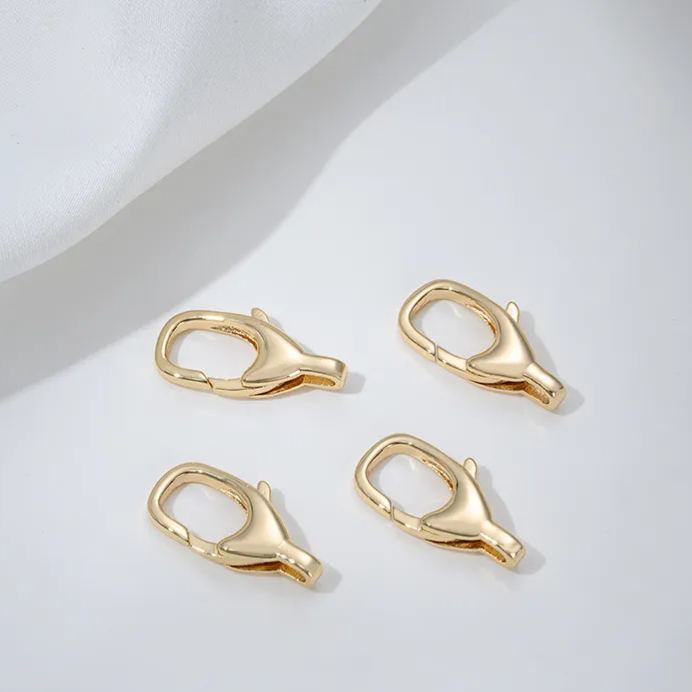 Gold Plated Multiple Shape Spring Buckle Lobster Buckle for Jewelry DIY