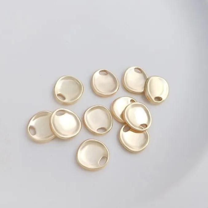 Gold Plated Petal Shaped Charms Accessory for Jewelry Making 1 Piece