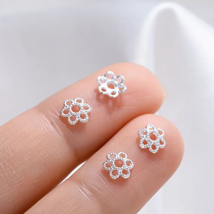 Gold Plated Flower Shaped Bead Cap Spacer Accessory 10pcs