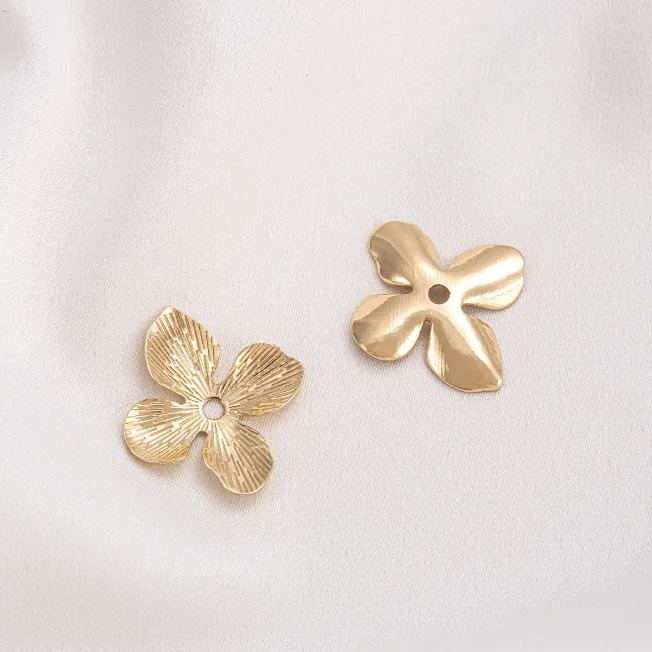 Gold Plated Flower Shaped Bead Cap Spacer Accessory 10pcs