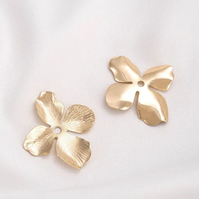 Gold Plated Flower Shaped Bead Cap Spacer Accessory 10pcs