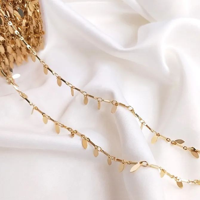 Smooth Surface Layered Leaves Tassel Chain 0.5m