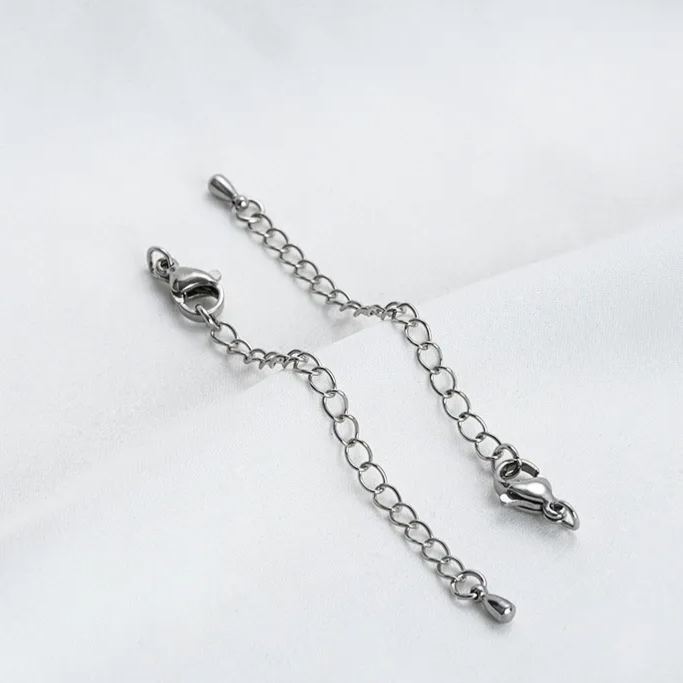 Titanium Lobster Clasp with 5cm Extension Chain Multiple Style