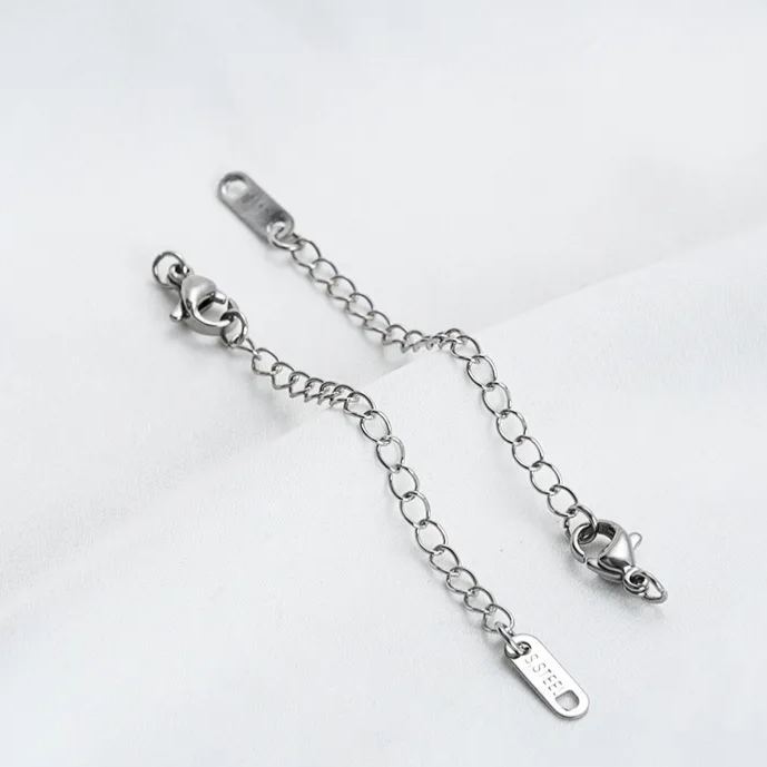 Titanium Lobster Clasp with 5cm Extension Chain Multiple Style
