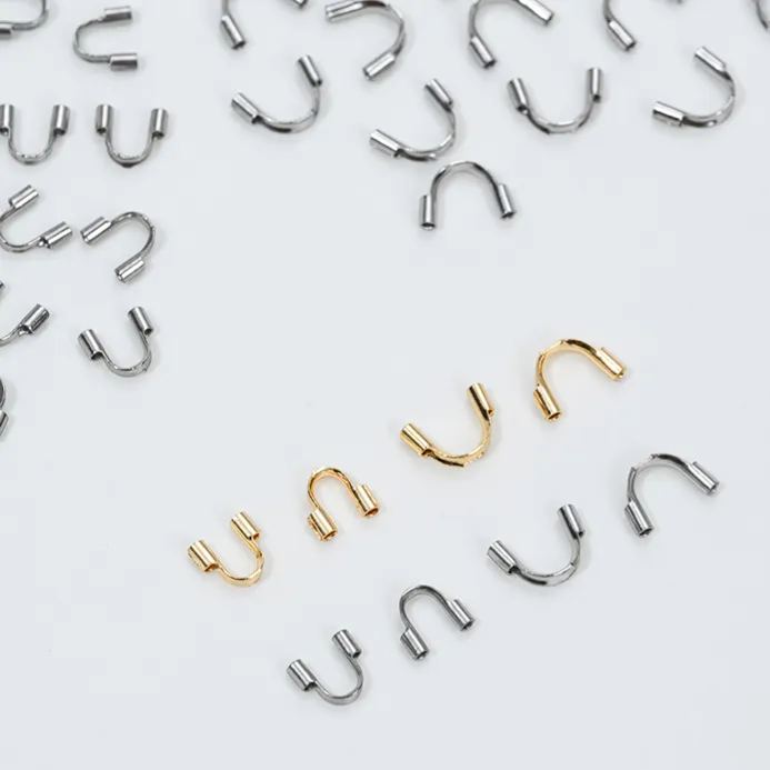 Non-fading Titanium Steel U Shape Wire Protectors Wire Guard Guardian 50PCS