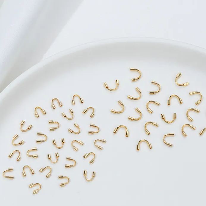 Non-fading Titanium Steel U Shape Wire Protectors Wire Guard Guardian 50PCS