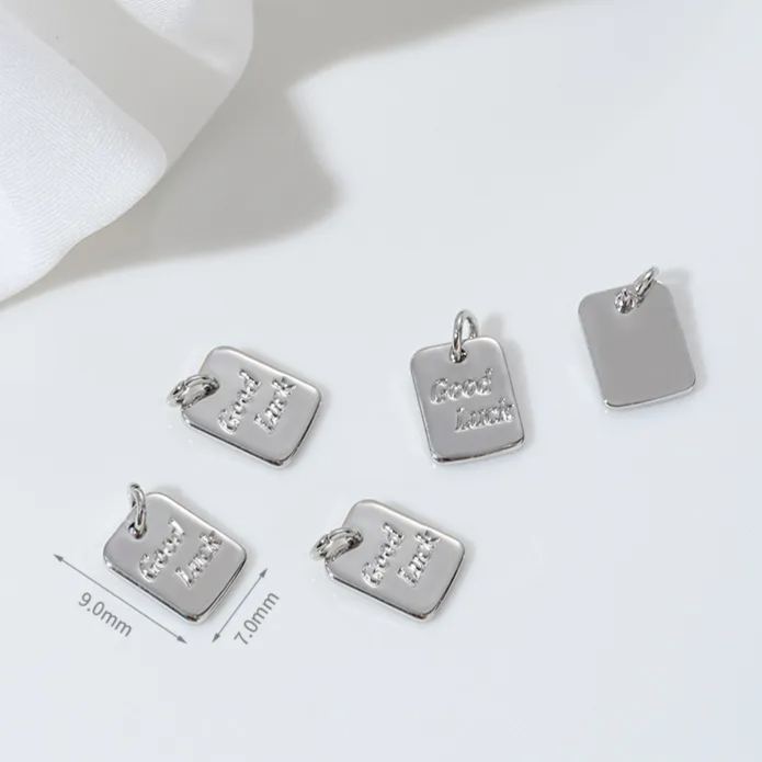 14k Gold Lettered Charm Pendant for Jewelry DIY Multiple style