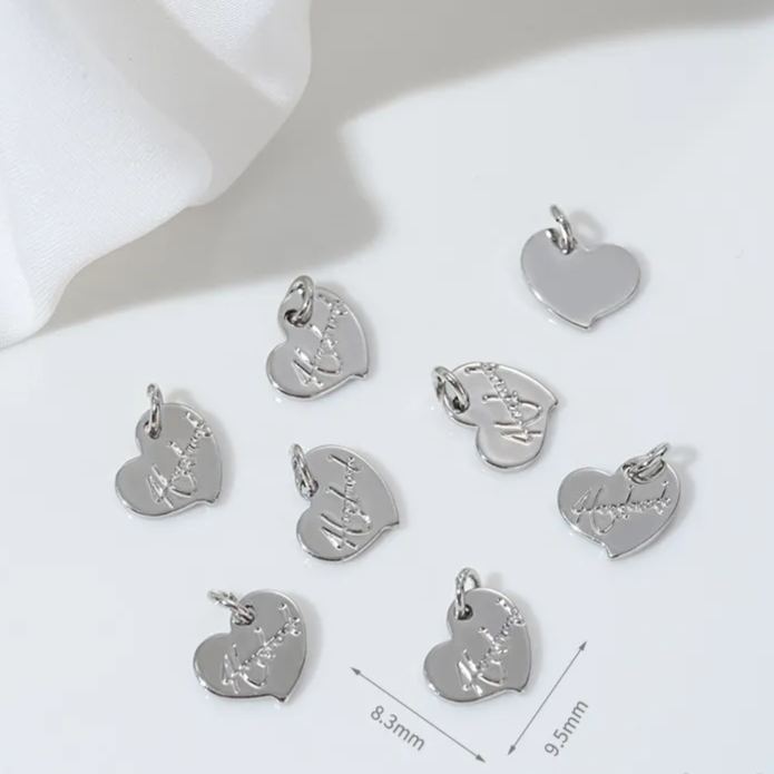 14k Gold Lettered Charm Pendant for Jewelry DIY Multiple style