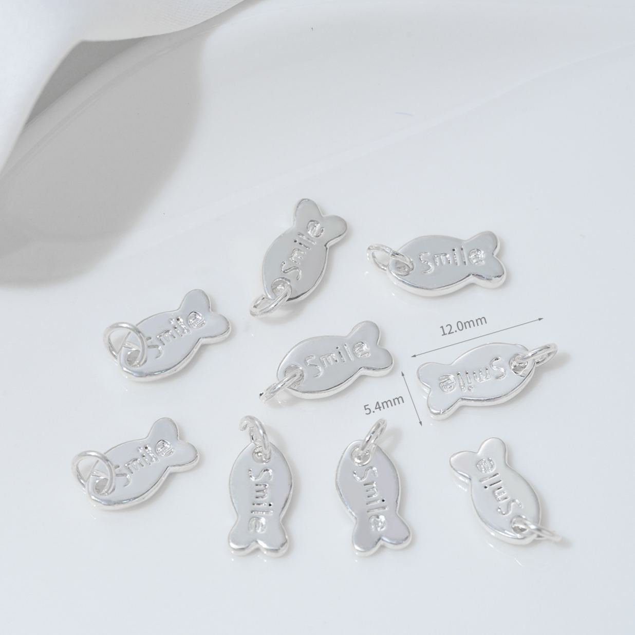 Gold Plated Cat and Fish Charms Spacer Bead Jewelry Pendant for DIY